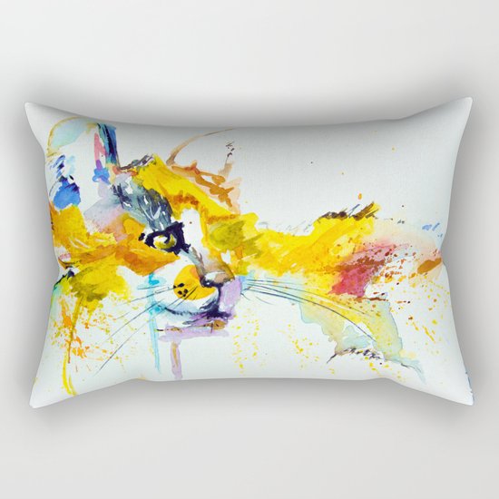 bright cat Rectangular Pillow