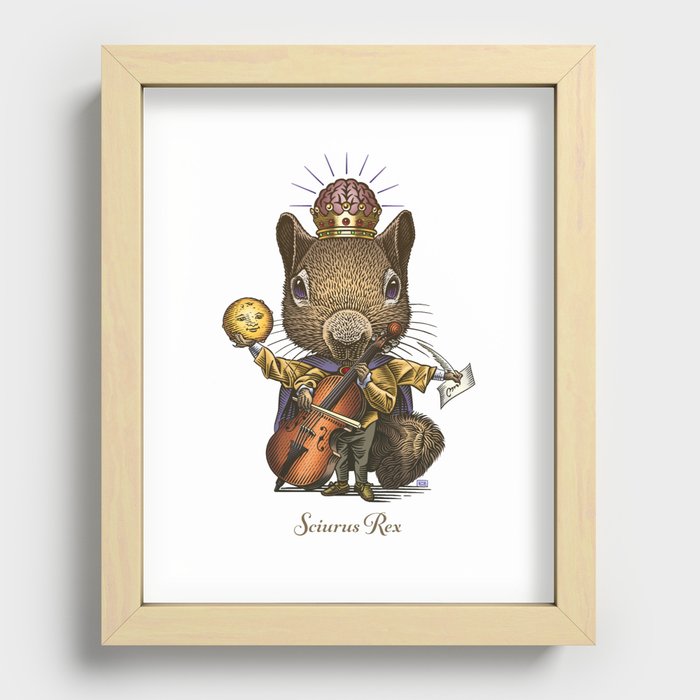 King of Squirrels Recessed Framed Print