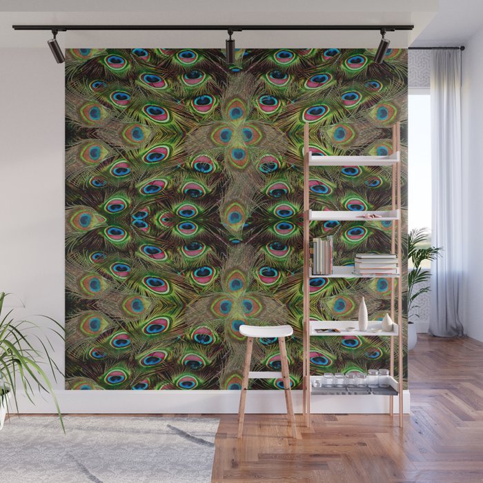 65 MCMLXV Peacock Feathers Pattern Wall Mural