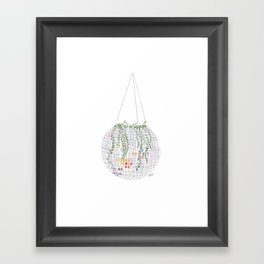 Disco Hanging Plant Framed Art Print