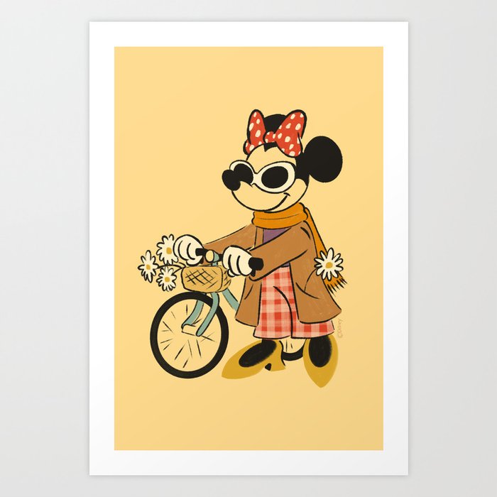 "Weekend Minnie Mouse" by Haley Tippmann Art Print