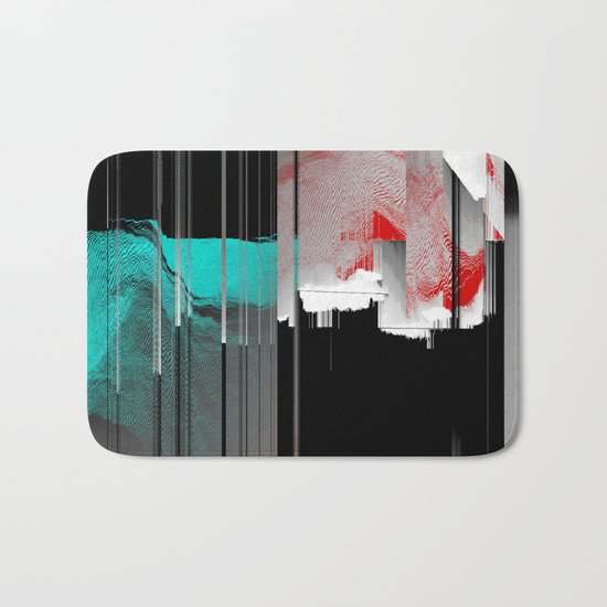 Minty Fresh Glitch Bath Mat