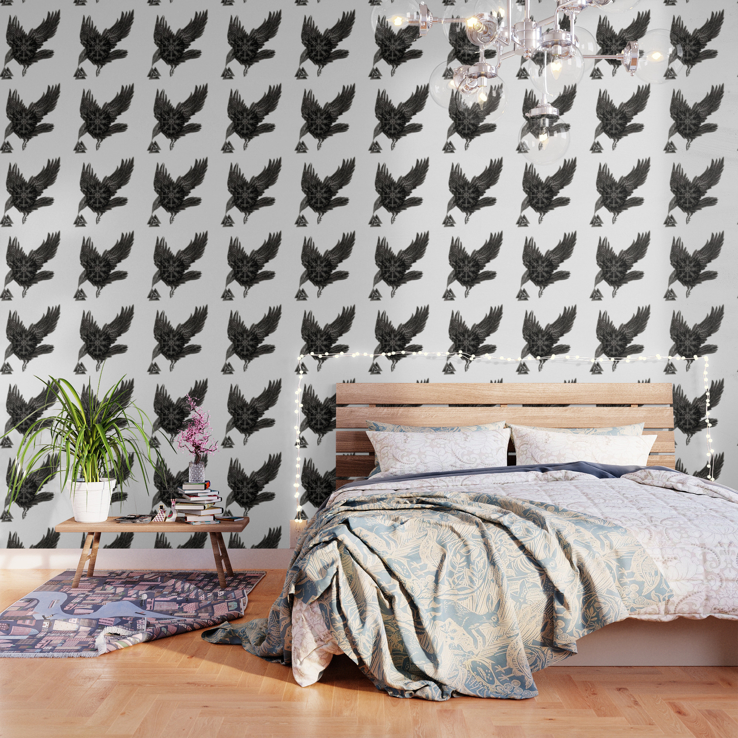Norse Raven Rune Wallpaper By Desha001 Society6
