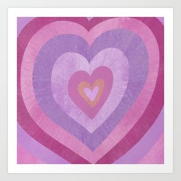 Powerful Love - Pink Purple Art Print