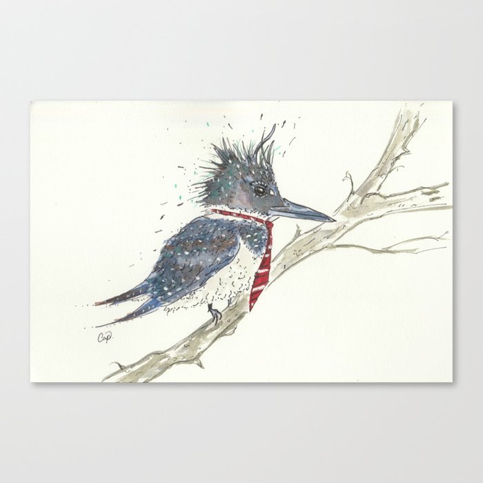 Kingfisher with Tie Canvas Print