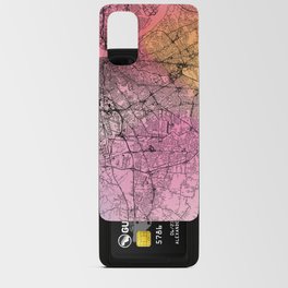 colorful Louisville city map Android Card Case