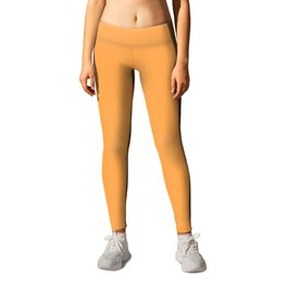 Mid-tone Orange Solid Color Pairs Pantone Blazing Orange 15-1160 TCX - Shades of Orange Hues Leggings