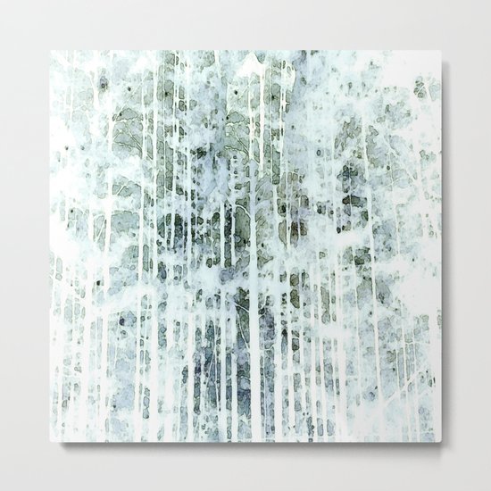 Painterly Woodlands Abstract Metal Print