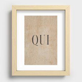 Qui – Yes! Recessed Framed Print