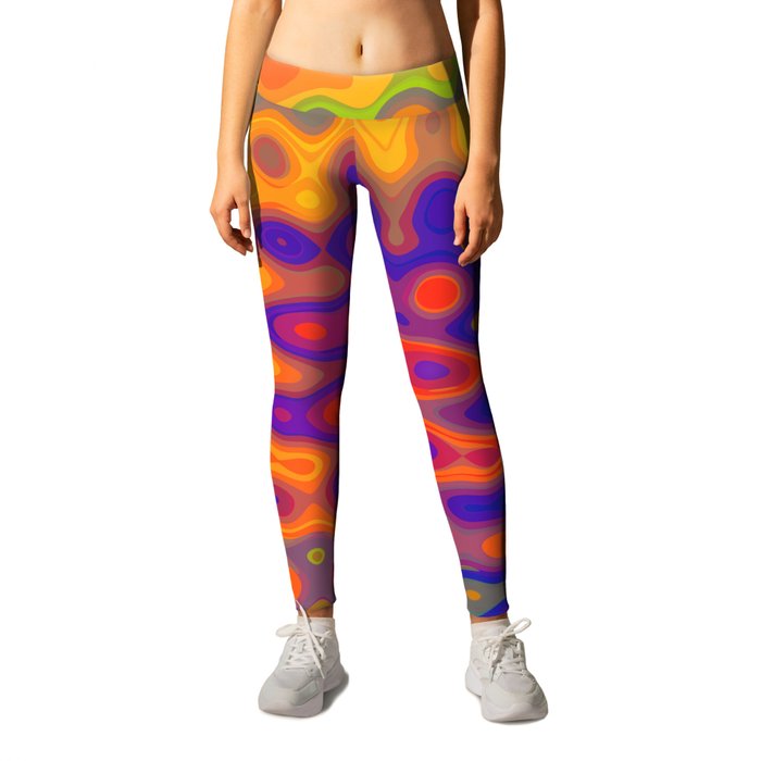 COLOR WHEEL CRAZY Leggings by TEAM COLORS AND DESIGNS BY NOLA B