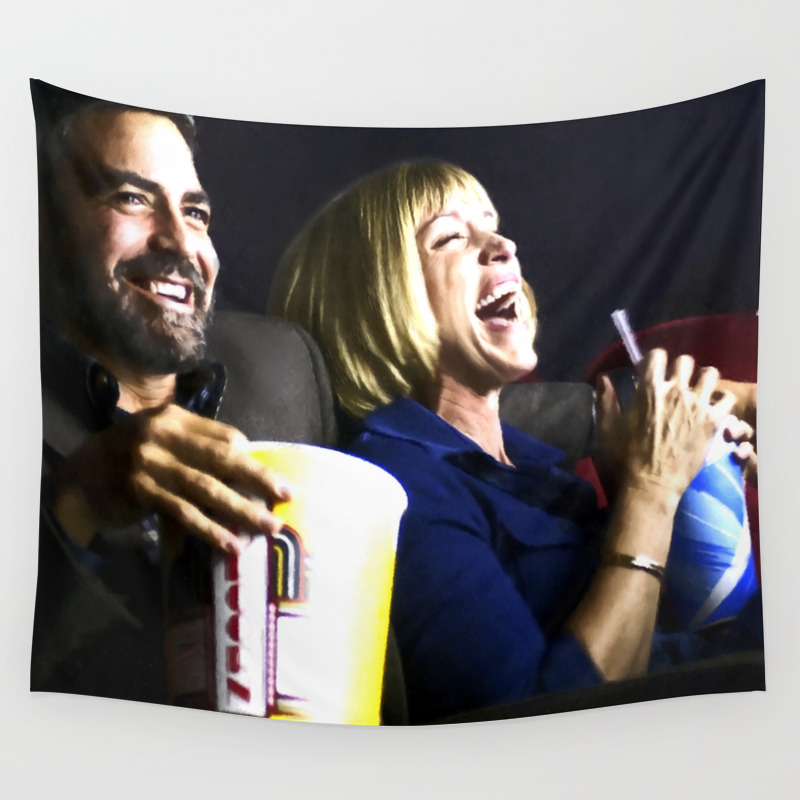 Frances Mcdormand And George Clooney Film Burn After Reading Joel Ethan Coen 2008 Wall Tapestry By Gabrielttoro Society6