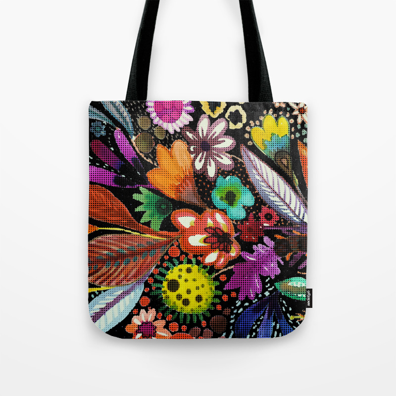 black linen tote bag