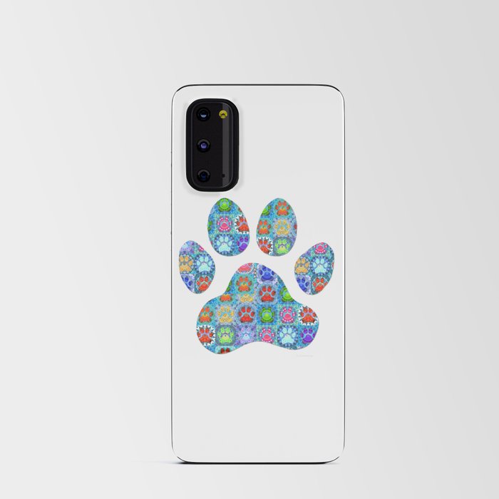 Patchwork Paw - Cute Colorful Dog Paw Art Android Card Case