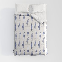 Nautical Knots (White and Navy) Comforter