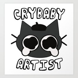 Crybaby Artist Cat Art Print