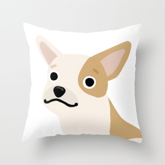 Frenchie - Cute Dog Series Throw Pillow