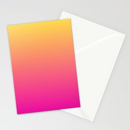 BRIGHT PINK & YELLOW COLOR GRADIENT  Stationery Card