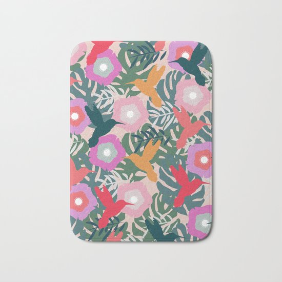 Happy hummingbirds Bath Mat