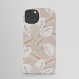 Coffee bean seashell pattern illustration iPhone Case
