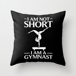 Gymnastic Tumbling Athletes Coach Gymnast Throw Pillow