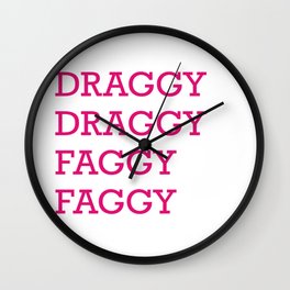 Draggy Draggy Wall Clock