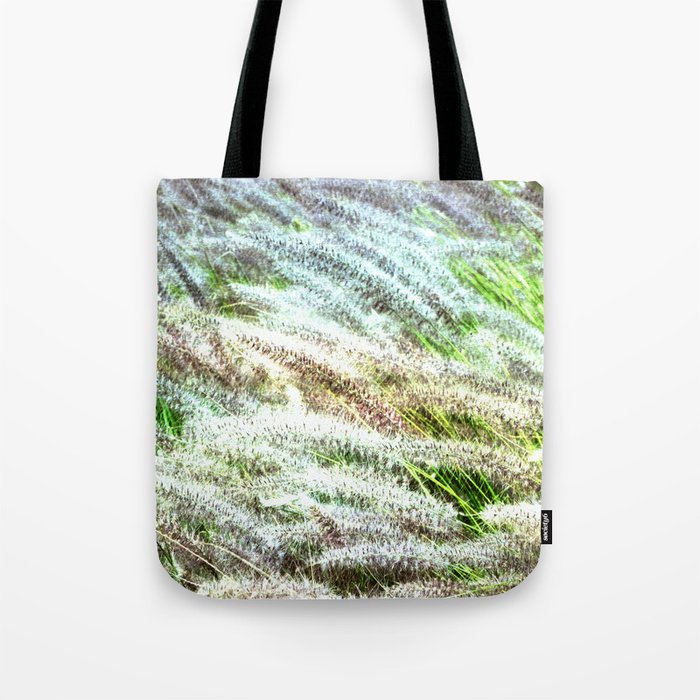 green and white fluffy foliage Tote Bag