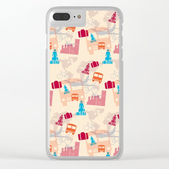 Travel Fever Clear iPhone Case