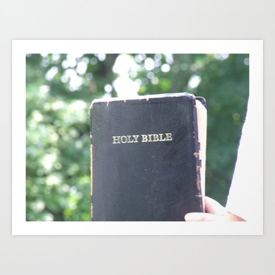 Holy Bible w/ bokeh Art Print