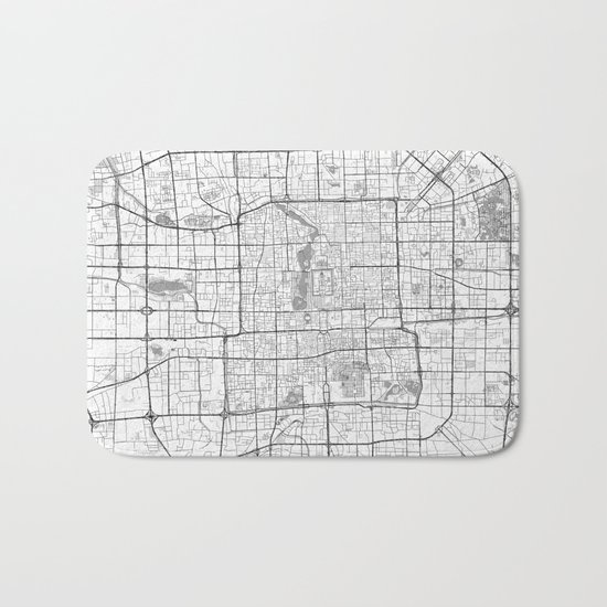 Beijing Map Line Bath Mat