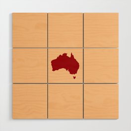 Shape of Australia 2 Wood Wall Art
