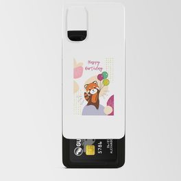 Red Panda Wishes Happy Birthday To You Red Panda Android Card Case