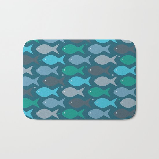 fish pattern Bath Mat
