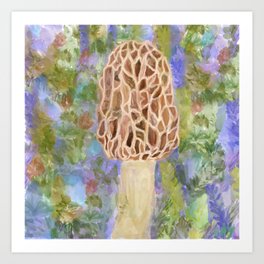 Morel Mushroom Art Print