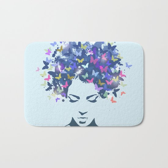 Woman Butterfly Bath Mat