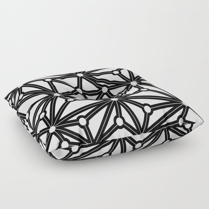Abstract geometric pattern - black and white. Floor Pillow