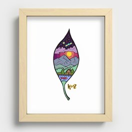 falling leaf Recessed Framed Print