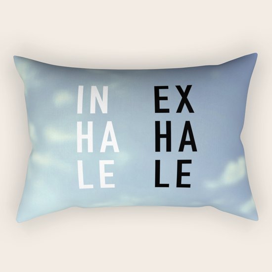 Inhale Exhale Rectangular Pillow