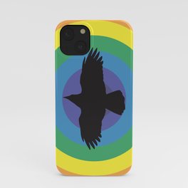 Crow Flies Rainbow iPhone Case