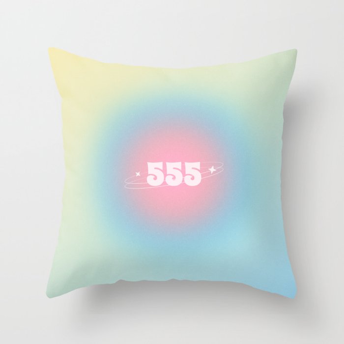 Angel Number 555 Throw Pillow