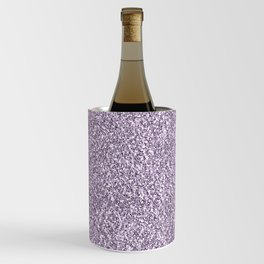 Abstract lavender lilac white faux glitter Wine Chiller