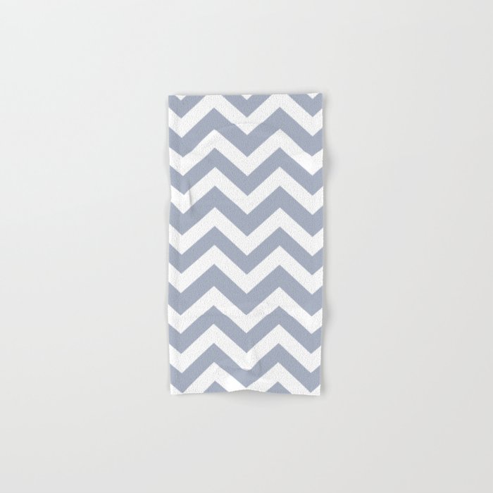 Cadet blue (Crayola) - grey color -  Zigzag Chevron Pattern Hand & Bath Towel