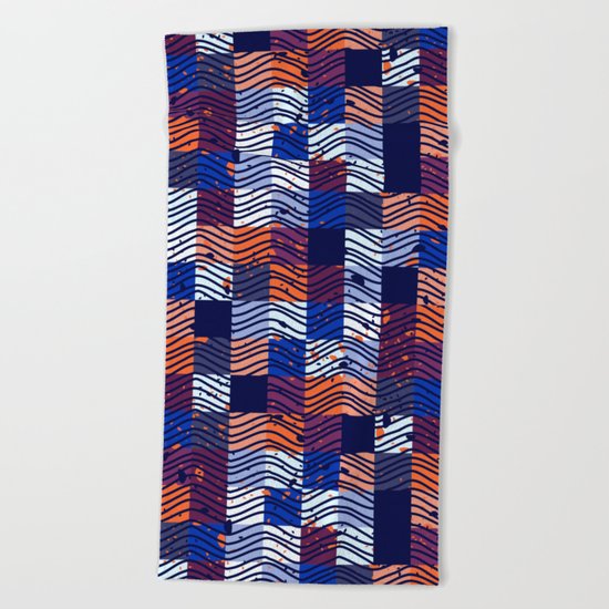 Square Wave Beach Towel