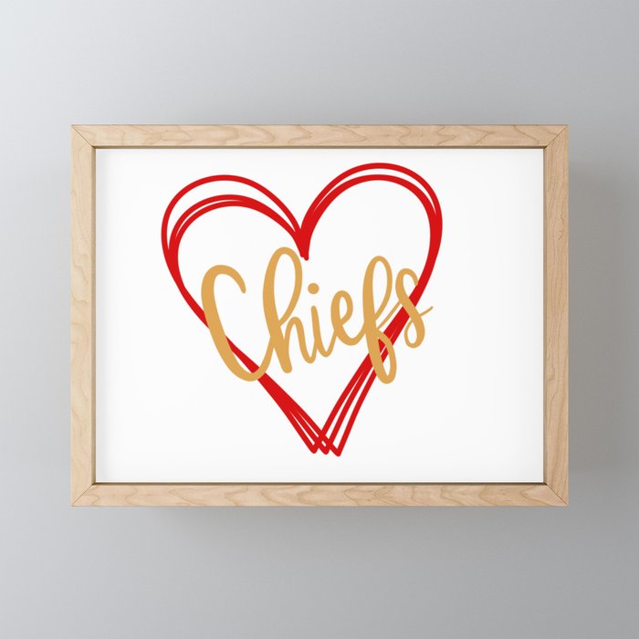 Chiefs Love Framed Mini Art Print