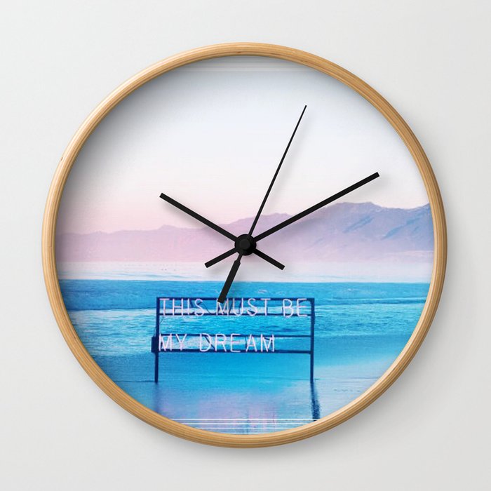 This Must Be My Dream Pastel Paradise Beach Vibe Wall Clock