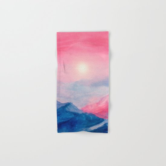 Pastel vibes watercolor 01 Hand & Bath Towel