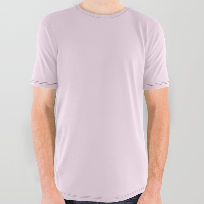 Heather Tint light pastel pink solid color modern abstract pattern  All Over Graphic Tee