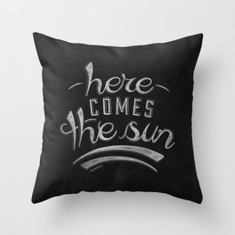 LYRICS - Here comes the sun Throw Pillow