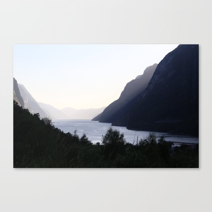 Wanderlust in Norway, Europe, Lysefjord in the evening, landscape made by ice - wall art - travel art - planet earth Canvas Print