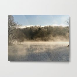 Ghostly Lake Metal Print | Trees, Peace, Photo, Ghost, Nature, Digital, Steam, Tranquil, Forest, Woods 