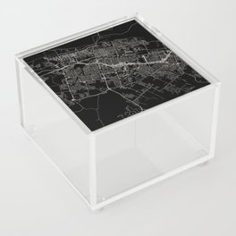 Killeen, Texas - black and white city map Acrylic Box